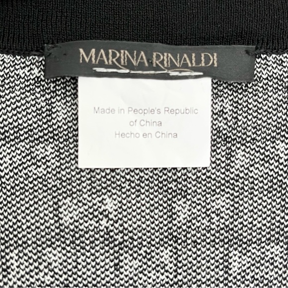 Marina Rinaldi V-Neck Mabel Cardigan black and white print size M - Picture 5 of 14